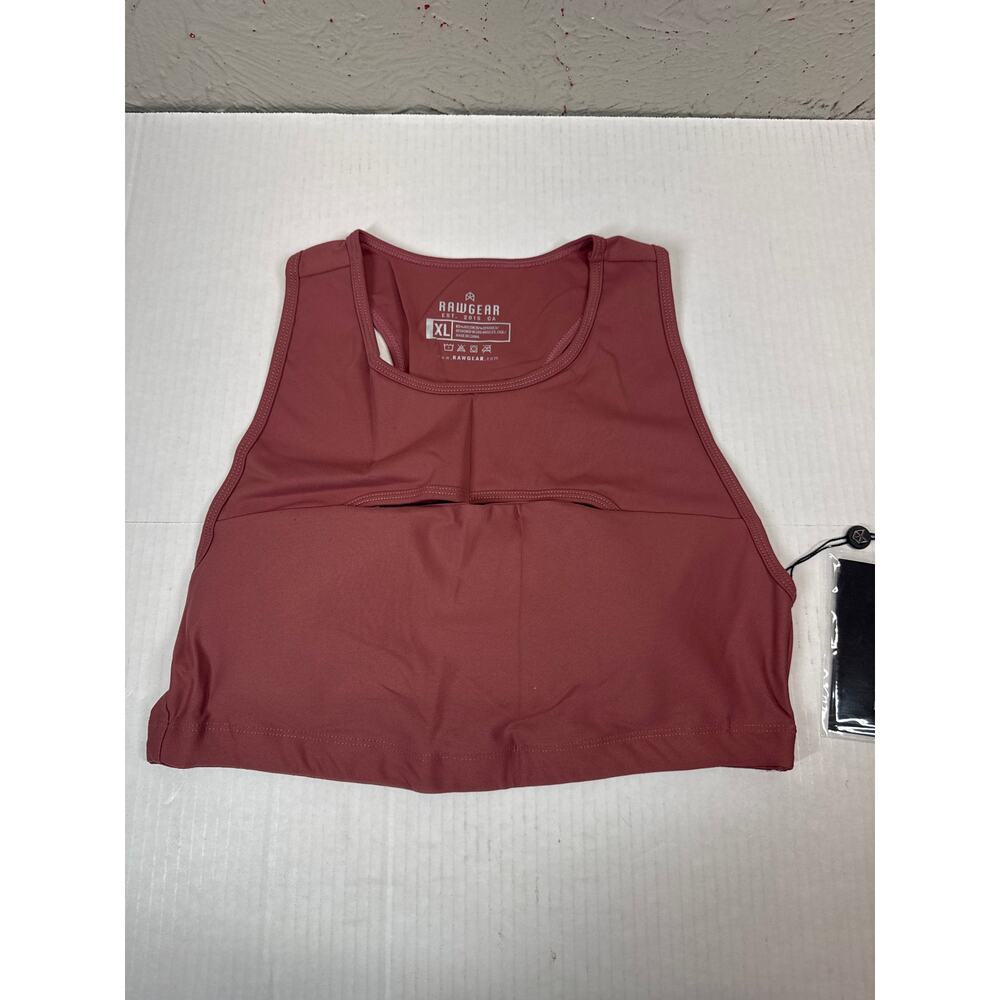 Raw Gear Sports Bra Scoop Neck Racerback Workout Gym Active Womens‎ Size XL NWT